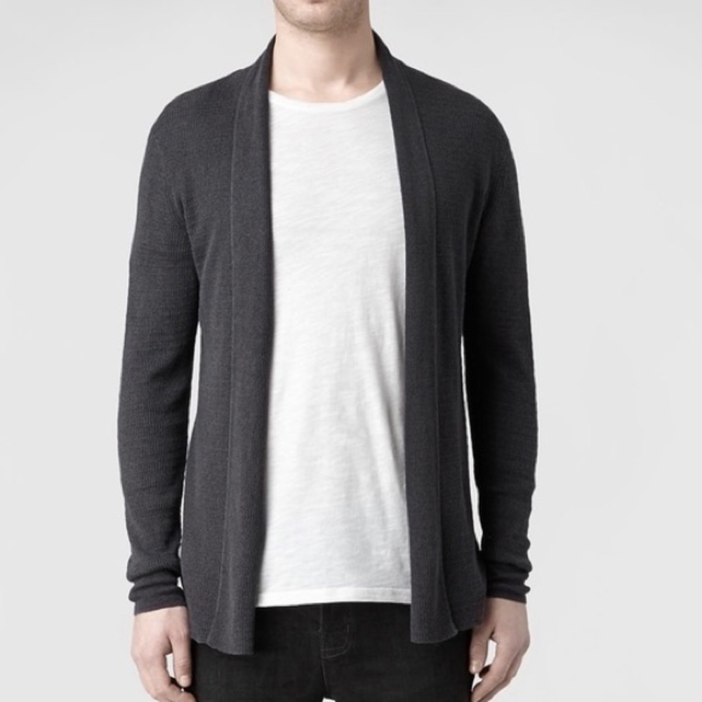 AllSaints Men's Black Rivven Cardigan | M
